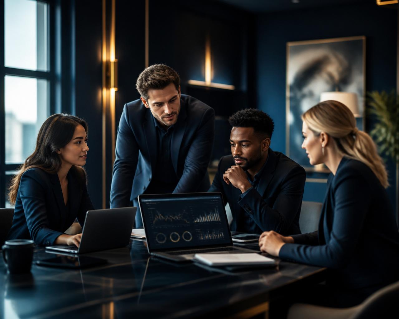 Get Digital Marketing Now team reviewing analytics and growth strategy